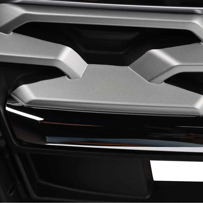 DURAFORCE Front Upper Bumper Grille Grill For 2018 19 Ford Explorer 2.3L/3.5L Black Chrome