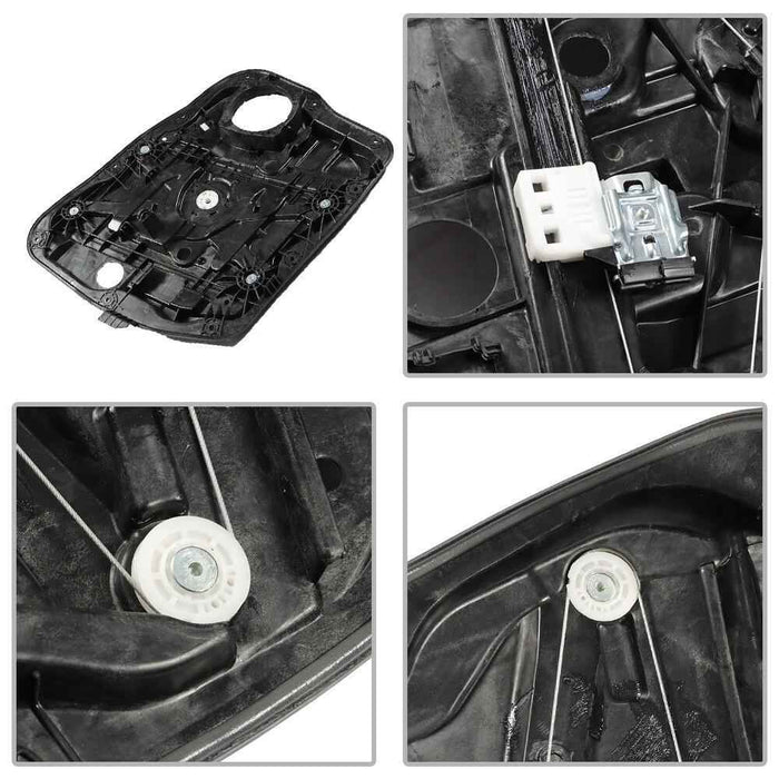 DURAFORCE Door Power Window Regulator Front Left Driver Fit For 13-19 Hyundai Santa Fe XL