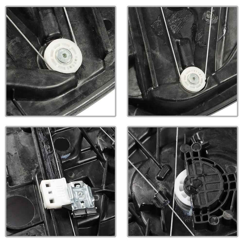 DURAFORCE Door Power Window Regulator Front Left Driver Fit For 13-19 Hyundai Santa Fe XL
