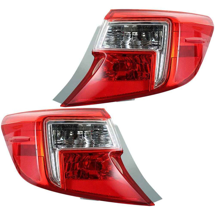 DURAFORCE Left&Right Side Rear Brake Tail Lights For 2012 2013 2014 Toyota Camry Halogen