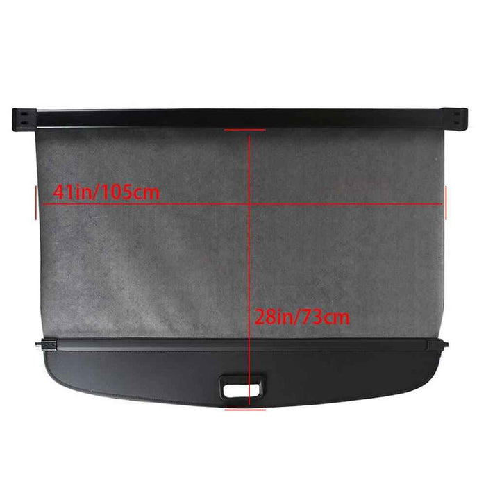 DURAFORCE For 2016-2019 Toyota Prius Trunk Shade Luggage Cargo Cover Shield Security Black