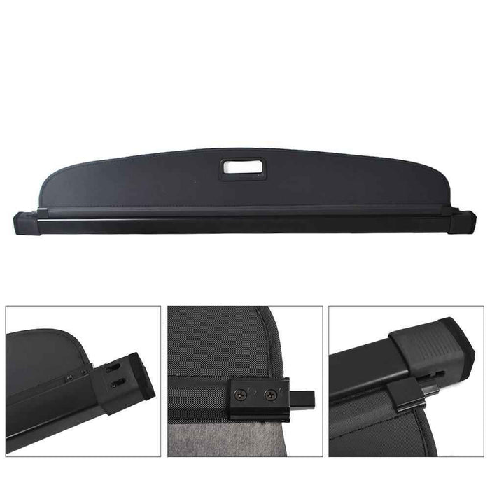 DURAFORCE For 2016-2019 Toyota Prius Trunk Shade Luggage Cargo Cover Shield Security Black