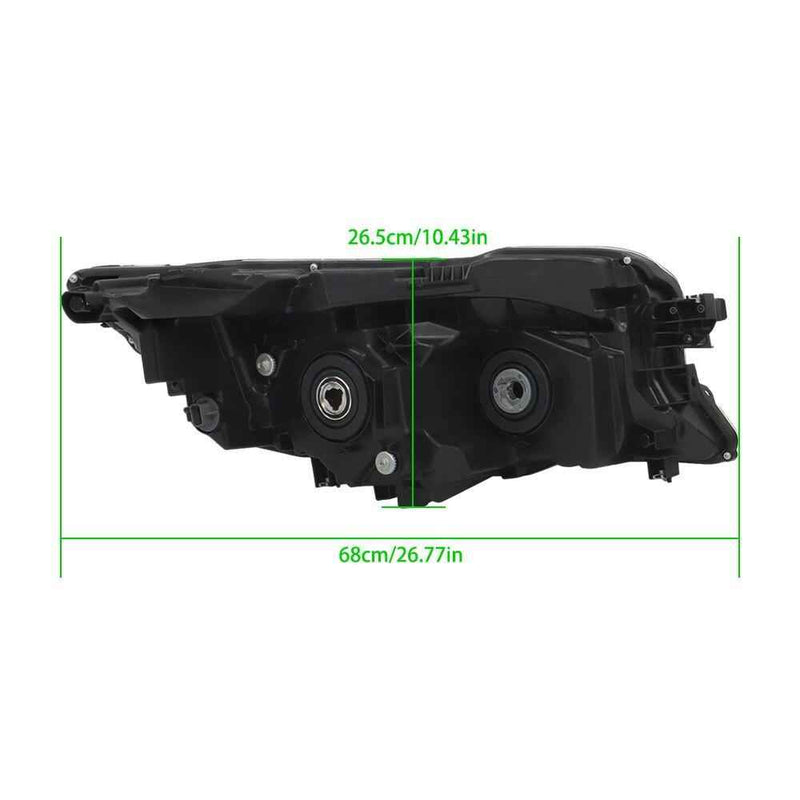 DURAFORCE Headlight LH Side For 2016-18 Honda Pilot LX/2017-2020 Ridgeline Halogen w/o DRL
