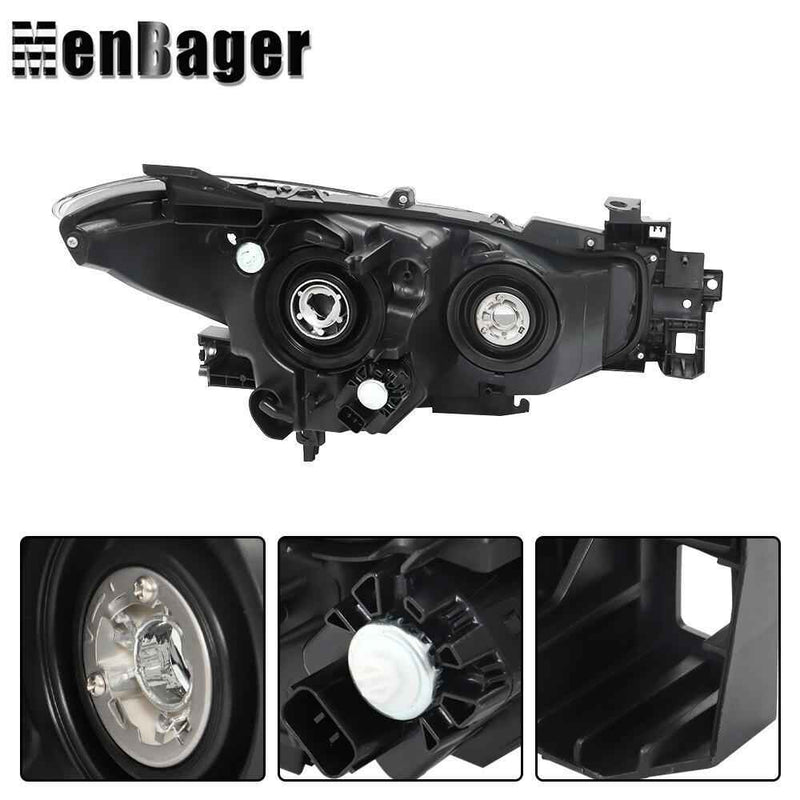 DURAFORCE For 2017-2018 Mazda 3 Left Driver Side Headlight Headlamp Assembly Clear