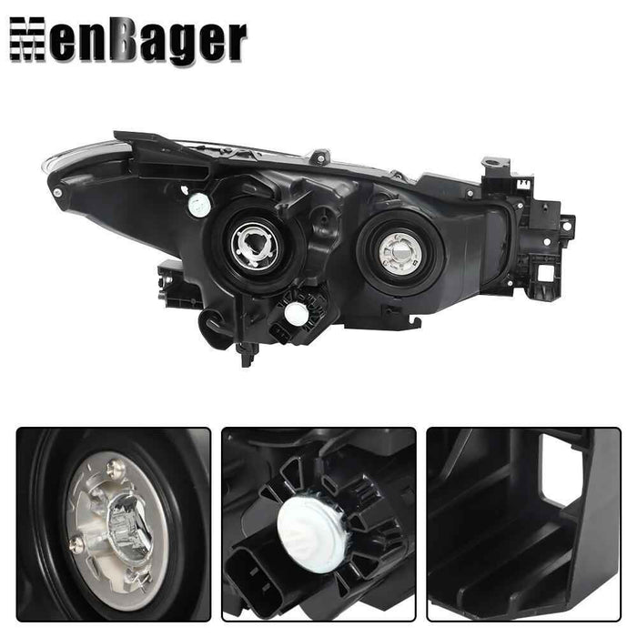 DURAFORCE For 2017-2018 Mazda 3 Left Driver Side Headlight Headlamp Assembly Clear