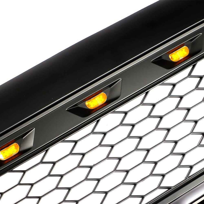 DURAFORCE Front Bumper Grille Matte Black Mesh For Toyota Tacoma 2005-2011 Grille W/3 LED