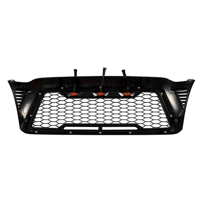 DURAFORCE Front Bumper Grille Matte Black Mesh For Toyota Tacoma 2005-2011 Grille W/3 LED