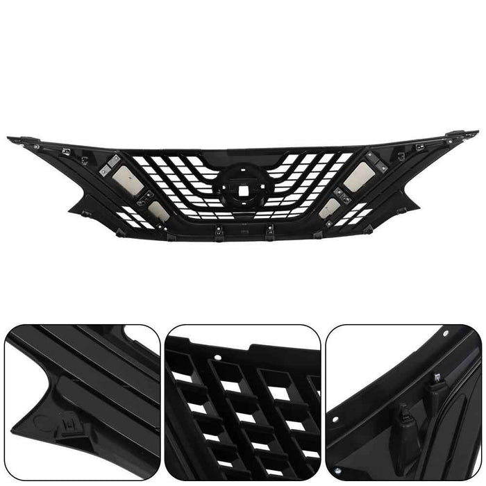 DURAFORCE For Nissan Murano 2015-2018 Front Bumper Grille Chrome Black Grill Plastic