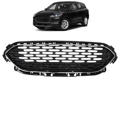 DURAFORCE Chrome Honeycomb Style Fit For 2020-2022 Ford Escape Front Upper Grille Grill