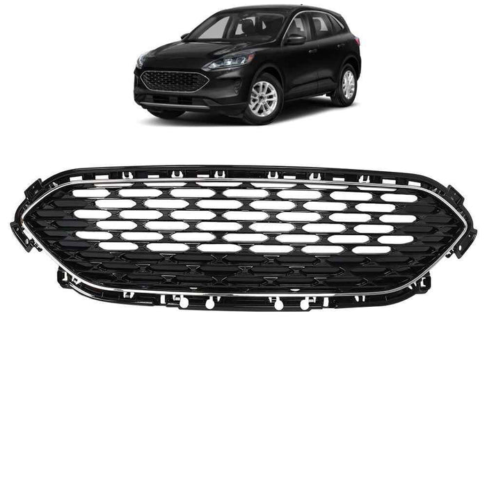 DURAFORCE Chrome Honeycomb Style Fit For 2020-2022 Ford Escape Front Upper Grille Grill