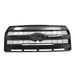 DURAFORCE Gloss Black Front Upper Grill W/Camera Holes Grille For 2015 16 2017 Ford F150