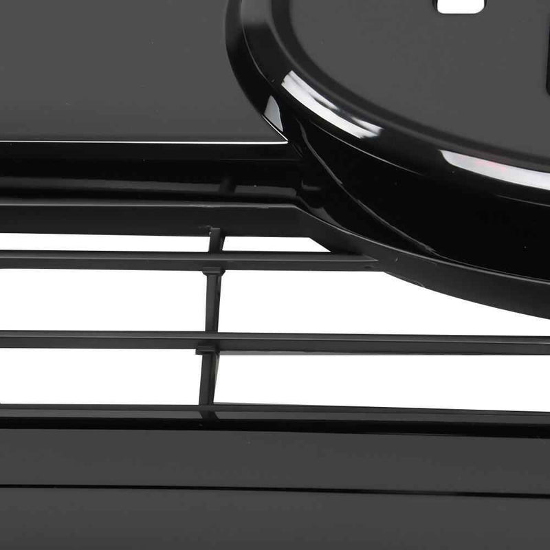 DURAFORCE Gloss Black Front Upper Grill W/Camera Holes Grille For 2015 16 2017 Ford F150