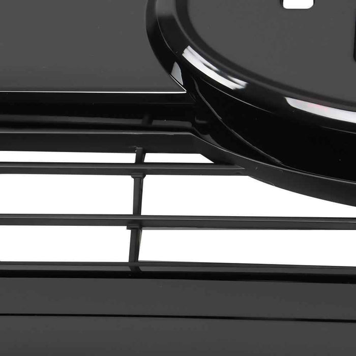 DURAFORCE Gloss Black Front Upper Grill W/Camera Holes Grille For 2015 16 2017 Ford F150