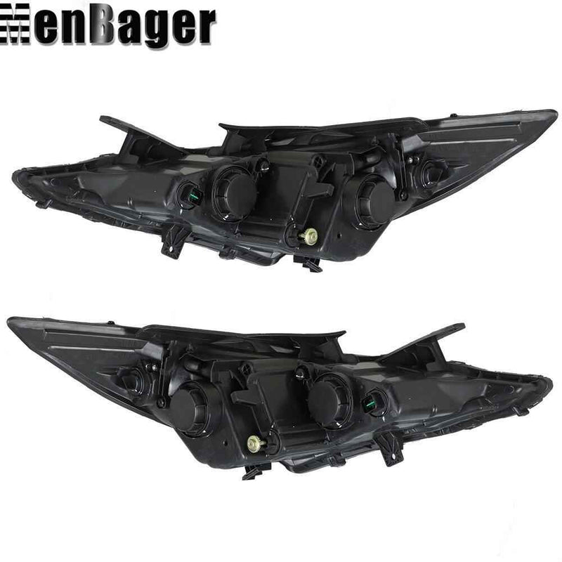 DURAFORCE For 2011-2014 Hyundai Sonata Pair of Halogen Chrome Housing Projector Headlights