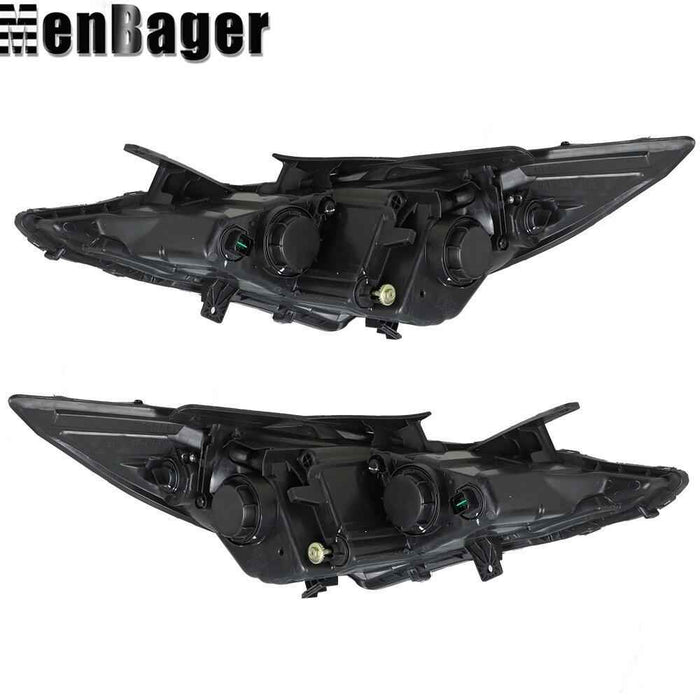 DURAFORCE For 2011-2014 Hyundai Sonata Pair of Halogen Chrome Housing Projector Headlights