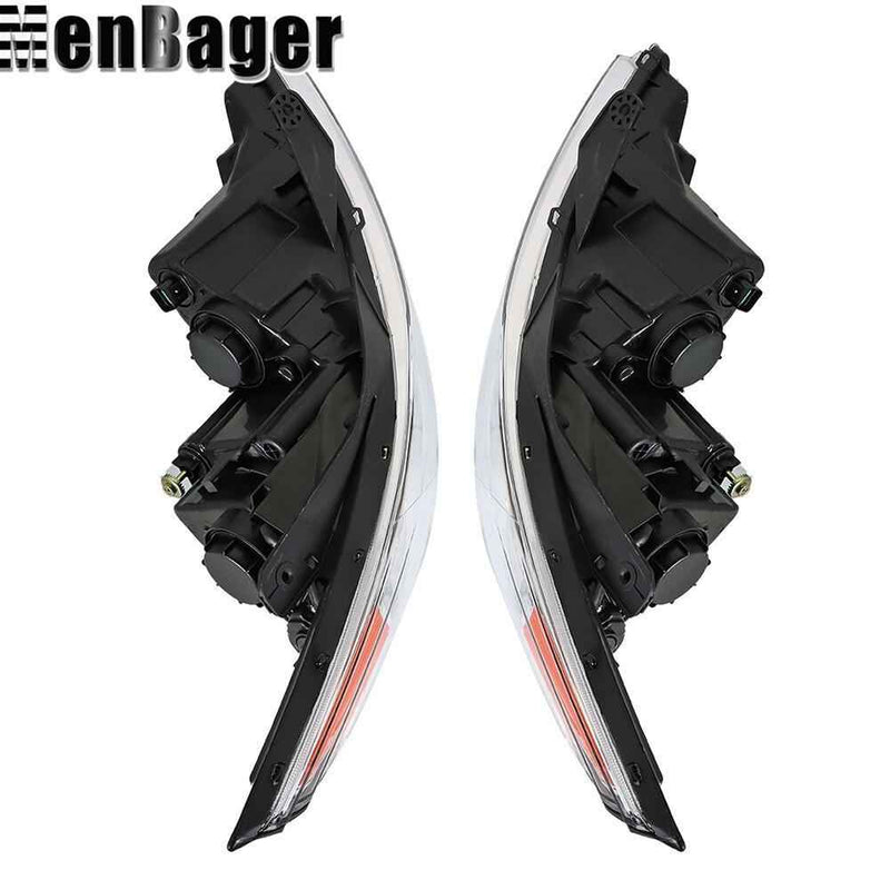 DURAFORCE For 2011-2014 Hyundai Sonata Pair of Halogen Chrome Housing Projector Headlights