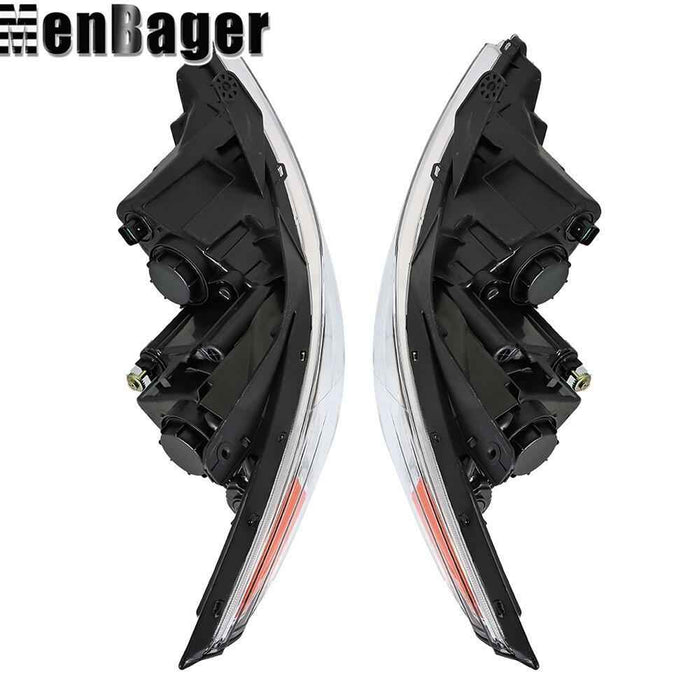 DURAFORCE For 2011-2014 Hyundai Sonata Pair of Halogen Chrome Housing Projector Headlights