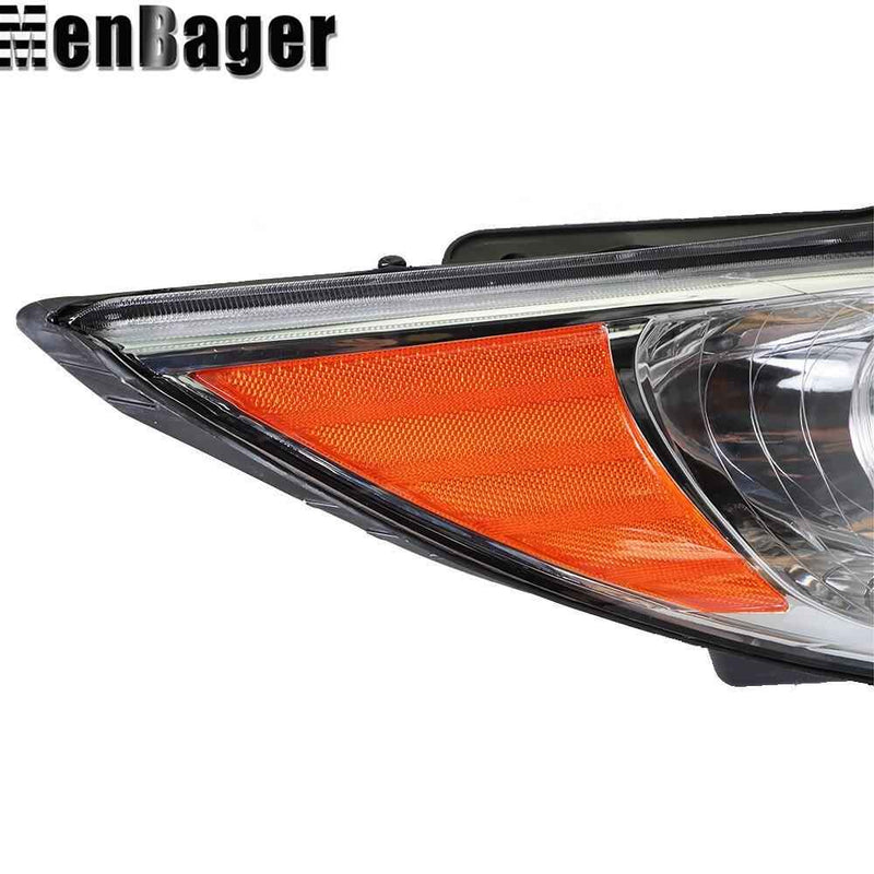 DURAFORCE For 2011-2014 Hyundai Sonata Pair of Halogen Chrome Housing Projector Headlights