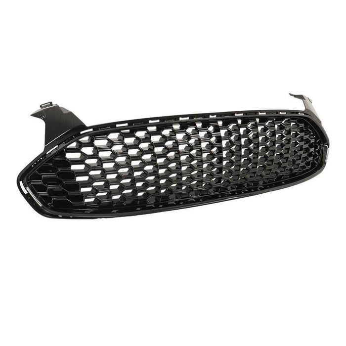 DURAFORCE Fit For 2013-2016 Ford Fusion Front Upper Grille Grill Honeycomb Gloss Black