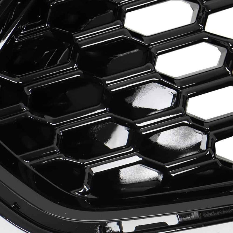 DURAFORCE Fit For 2013-2016 Ford Fusion Front Upper Grille Grill Honeycomb Gloss Black
