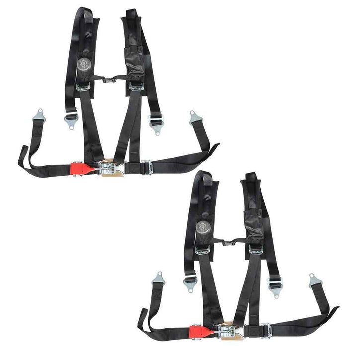 DURAFORCE RZR XP S 4 1000 Black Seat Belt Harness Pair Of 4 Point 2" Padded For Polaris