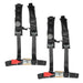 DURAFORCE RZR XP S 4 1000 Black Seat Belt Harness Pair Of 4 Point 2" Padded For Polaris