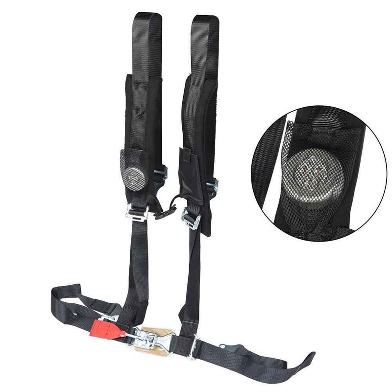 DURAFORCE RZR XP S 4 1000 Black Seat Belt Harness Pair Of 4 Point 2" Padded For Polaris