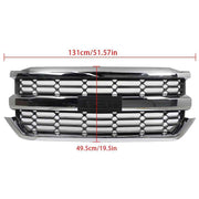 DURAFORCE Front Upper Grille Black W/Chrome Grill For Chevrolet Silverado 1500 2016-2018