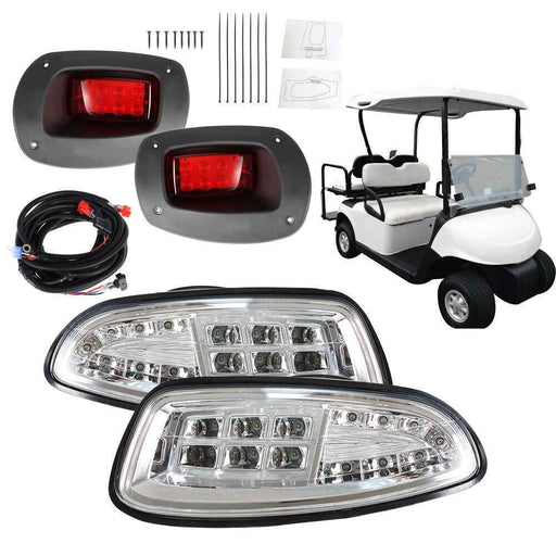 DURAFORCE Golf Cart For EZGO RXV Set LED Headlight w/ Tail light Kit Deluxe Street 2008-15