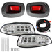 DURAFORCE Golf Cart For EZGO RXV Set LED Headlight w/ Tail light Kit Deluxe Street 2008-15