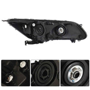 DURAFORCE Black Pair of Headlights Headlampds Assy w/O LED DRL For 2013-2015 Honda Accord