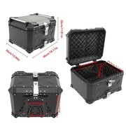 DURAFORCE Tail Box Waterproof Luggage Scooter Trunk Storage Black 55L Motorcycle Top Case