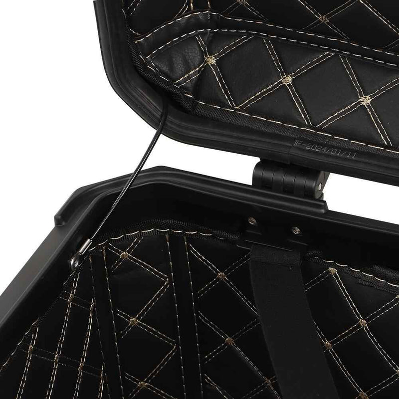 DURAFORCE Tail Box Waterproof Luggage Scooter Trunk Storage Black 55L Motorcycle Top Case