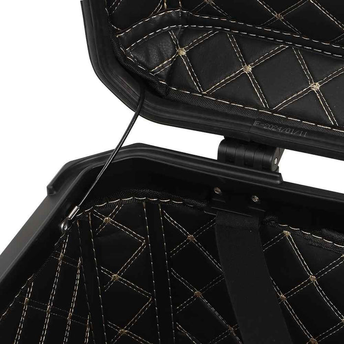 DURAFORCE Tail Box Waterproof Luggage Scooter Trunk Storage Black 55L Motorcycle Top Case