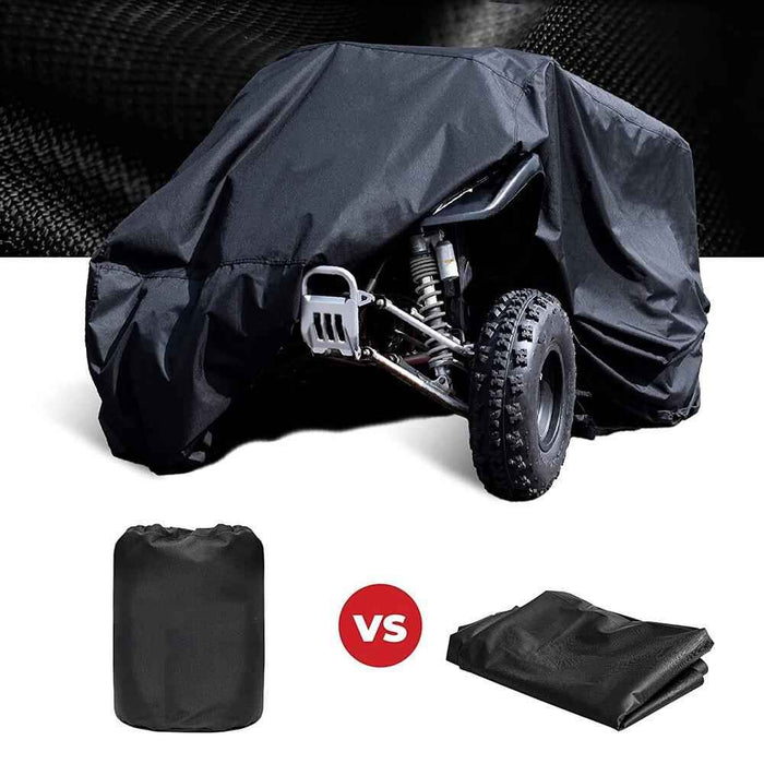 DURAFORCE For popular model Waterproof ATV Cover, Heavy Duty 600D Black Protects 4 Wheeler