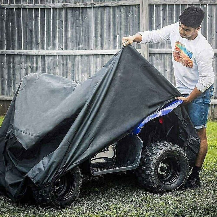 DURAFORCE For popular model Waterproof ATV Cover, Heavy Duty 600D Black Protects 4 Wheeler