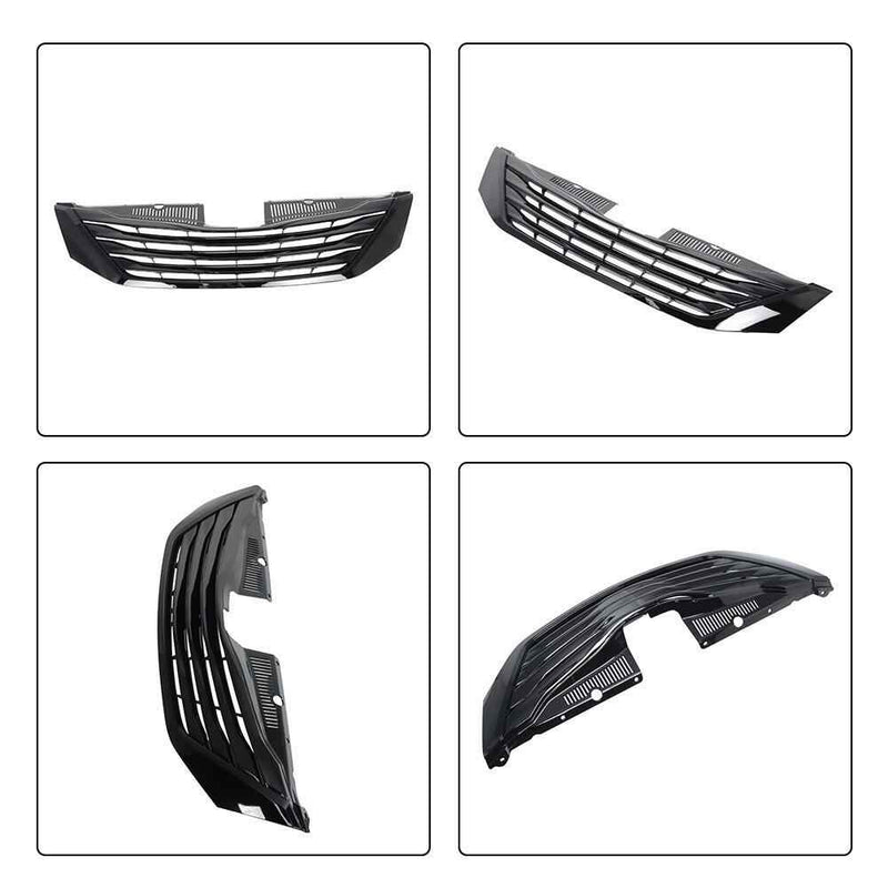 DURAFORCE Front Upper Bumper Grill Grill Black Plastic Fit For Toyota Sienna 2011-2017