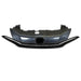DURAFORCE Front Bumper Grille Black W/Chrome Grill For Honda Civic Coupe 2-Door 2014 2015