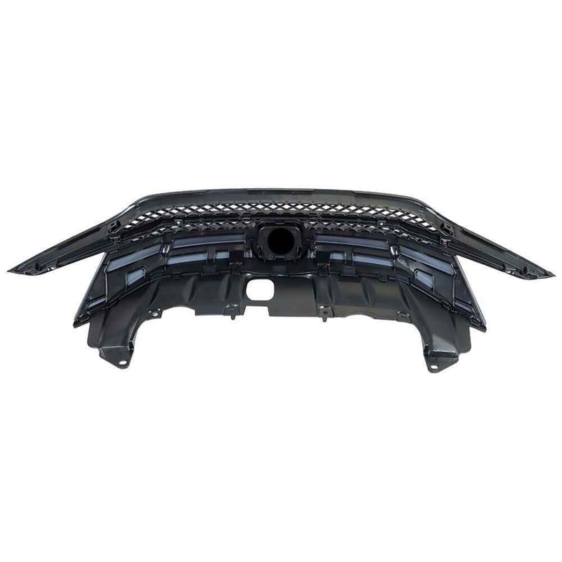 DURAFORCE Front Bumper Grille Black W/Chrome Grill For Honda Civic Coupe 2-Door 2014 2015