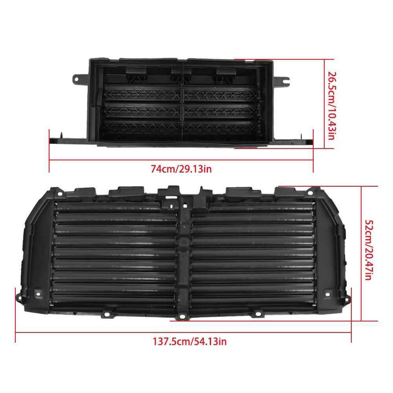 DURAFORCE For 2015 2016 2017 Ford F-150 W/o Motor Upper＋Lower Radiator Grille Air Shutter