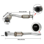 DURAFORCE For Chevy Equinox GMC Terrain 2.4L Front + Rear Catalytic Converters 2010-2014