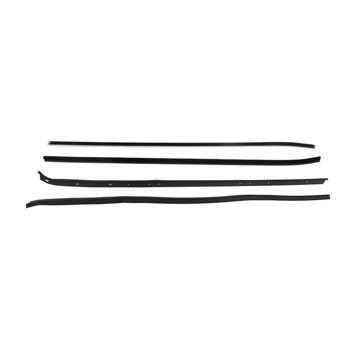 DURAFORCE For 1970-1981 Firebird Camaro Moldings Window Sweep Weatherstrips 4Pcs Chrome
