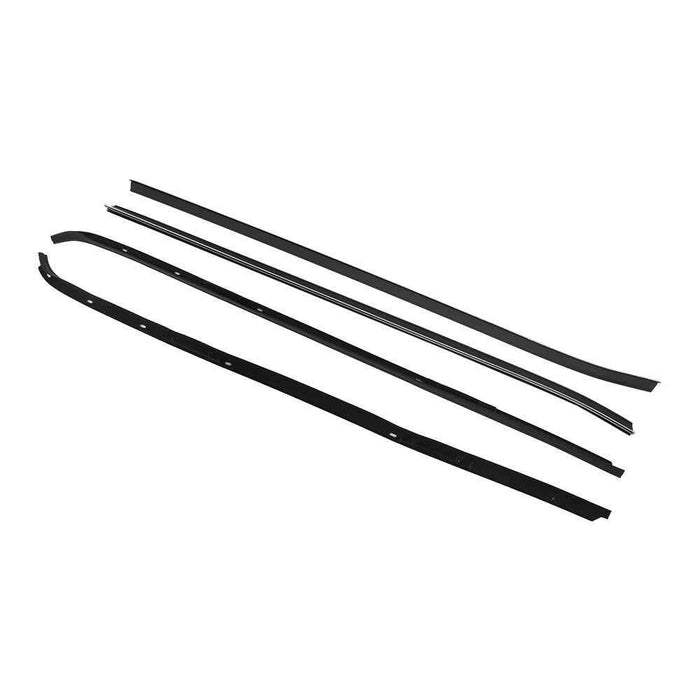 DURAFORCE For 1970-1981 Firebird Camaro Moldings Window Sweep Weatherstrips 4Pcs Chrome
