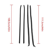 DURAFORCE For 1970-1981 Firebird Camaro Moldings Window Sweep Weatherstrips 4Pcs Chrome