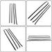 DURAFORCE For 1970-1981 Firebird Camaro Moldings Window Sweep Weatherstrips 4Pcs Chrome