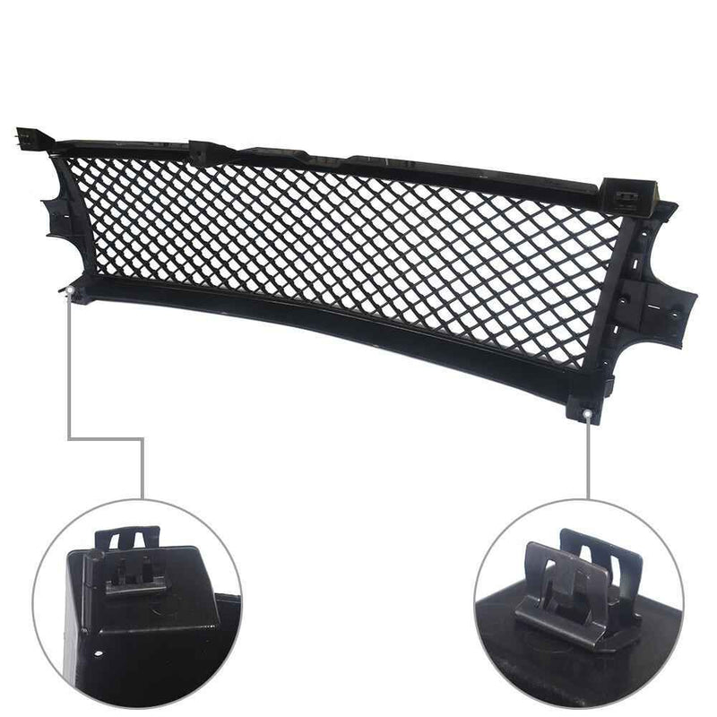 DURAFORCE Glossy Black For 1999-2002/2000-2006 Silverado Tahoe Front Bumper Grille Grill