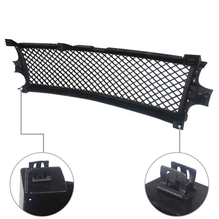 DURAFORCE Glossy Black For 1999-2002/2000-2006 Silverado Tahoe Front Bumper Grille Grill