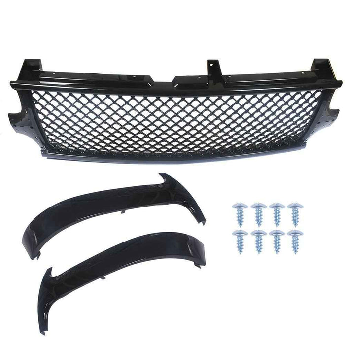 DURAFORCE Glossy Black For 1999-2002/2000-2006 Silverado Tahoe Front Bumper Grille Grill