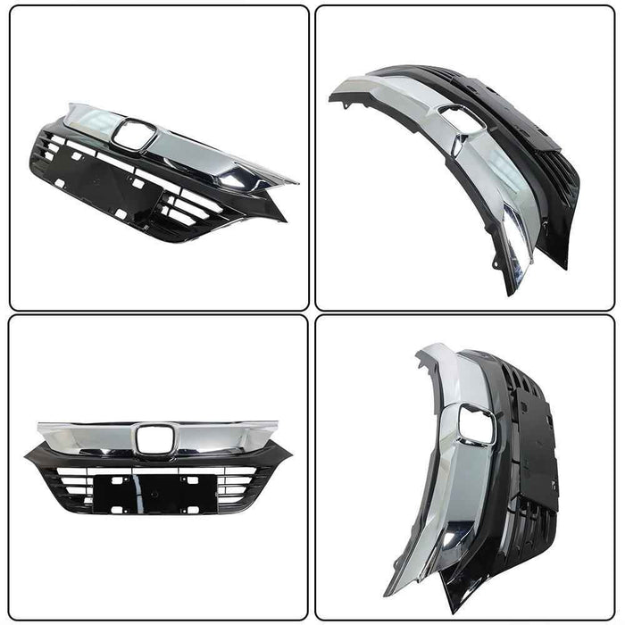 DURAFORCE For Honda HRV HR-V 2019-2021 Chrome Grill Front Bumper Upper Grille ABS Plastic