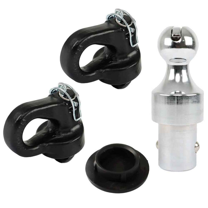DURAFORCE 2-5/16" Safety Chain Anchor Kit & Gooseneck Ball 38000 lbs Puck System 60639